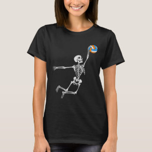 Skelett Volleyboll Halloween Kostym Pojkar Tonårin T Shirt