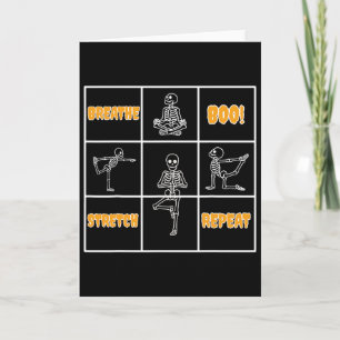 Skelett Yoga Halloween Roligt Andas Boo Stretch  Kort