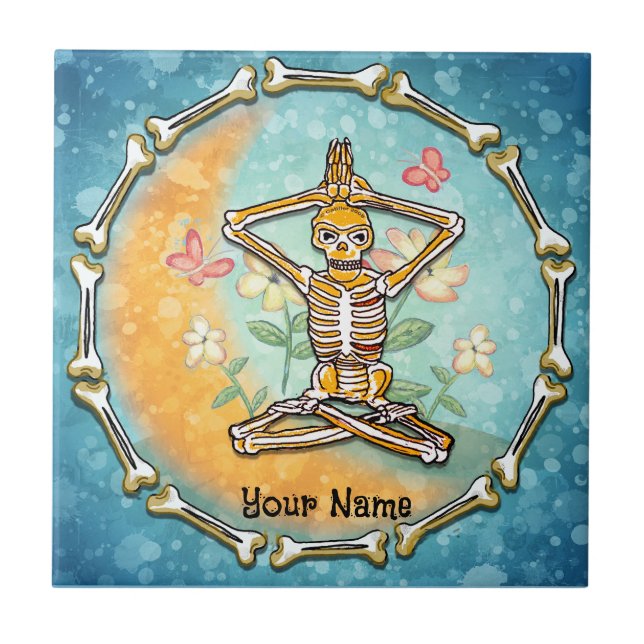 Skelett Yoga   Kakelplatta (Framsidan)