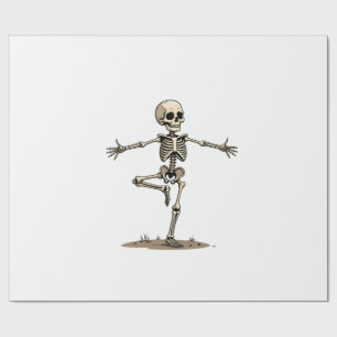 Skelett Yoga � Rolig Halloween Fitness Tröja Presentpapper
