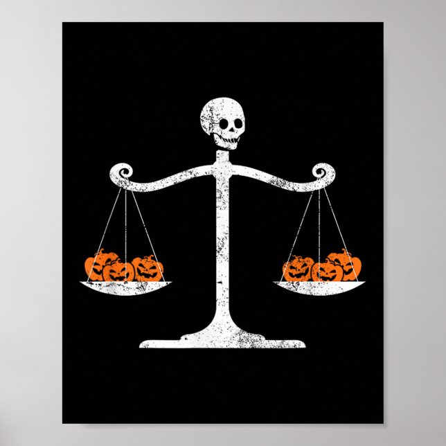 Skelettadvokat Halloween Sarcastic Juriststudent J Poster (Framsidan)