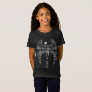 Skelettängelflikar i svart och vitt t shirt
