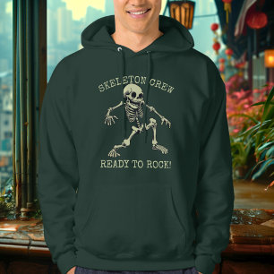 Skelettbesättning redo att rocka! - Rockande skele Hoodie