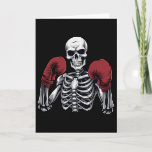 Skelettboxare Boxning Kickboxning Halloween Kampsp Kort