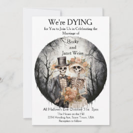 Skelettbröllop - inbjudan