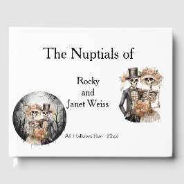 Skelettbröllop - inbjudan gästböcker