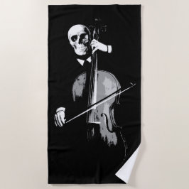 Skelettcellist Mörk Minimal Illustration