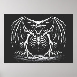 Skelettdrake av BurnsInHell Poster