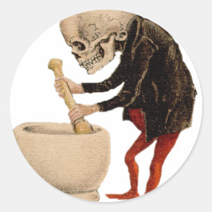 Skelettepotek Runt Klistermärke