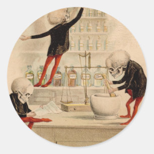 Skelettepotek Runt Klistermärke