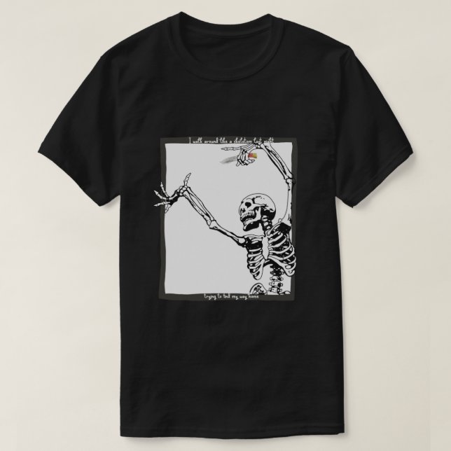 skelettet på framsidan grund t shirt (Design framsida)
