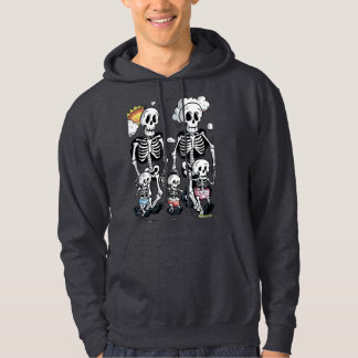 skelettfamilj hoodie
