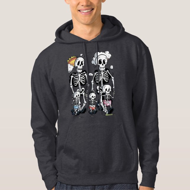 skelettfamilj hoodie (Framsida)