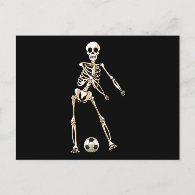 Skelettfotboll Halloween Flossing-dans Cosplay Helg Vykort (Framsida)