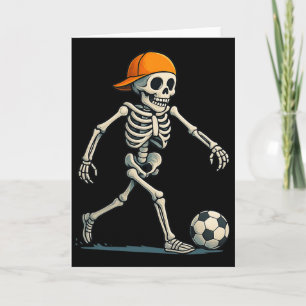 Skelettfotboll Halloween Lata Kostym Rolig Män B Kort