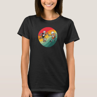 Skelettfotboll Halloween-spöke T Shirt