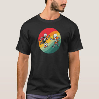 Skelettfotboll Halloween spöken T Shirt