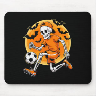 Skelettfotboll män pojkar barn Halloween-fotbollsk Musmatta
