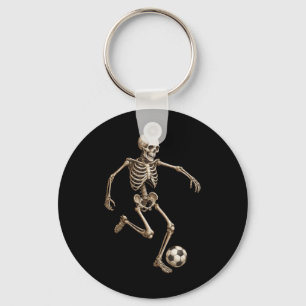 Skelettfotboll Retro Halloween-kostym Rolig för mä Nyckelring