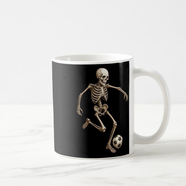 Skelettfotboll Retro Halloween-kostym Rolig Herr  Kaffemugg (Höger)