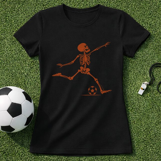 Skelettfotbollspark; Kuslig Halloweenfotbollspark T Shirt (Skapare uppladdad)