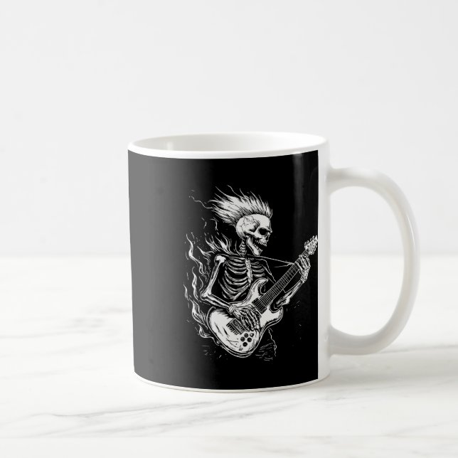 Skelettgitarr Heavy Metal  Kaffemugg (Höger)