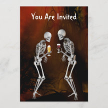 Skeletthalloween festinbjudan
