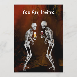 Skeletthalloween festinbjudan inbjudningar