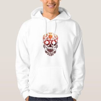 Skeletthuvud, färg, tryckt på manar hoodie