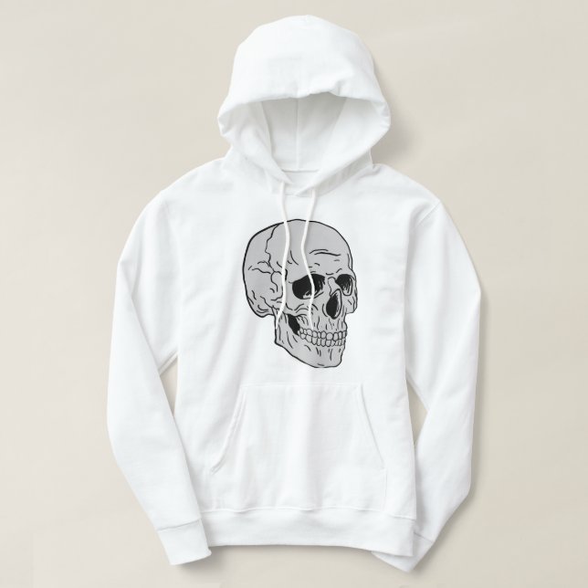 skeletthuvud hoodie (Design framsida)