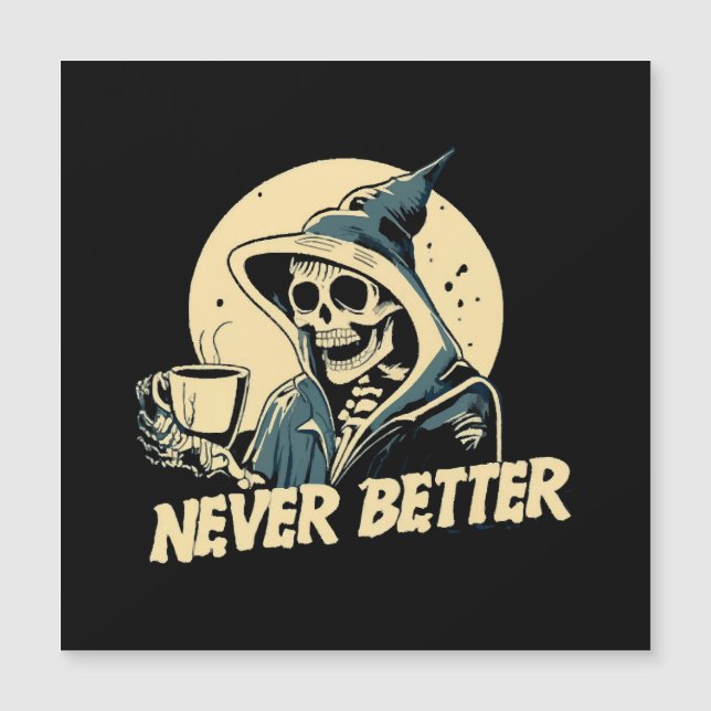 Skelettkaffe Halloween (Framsida)