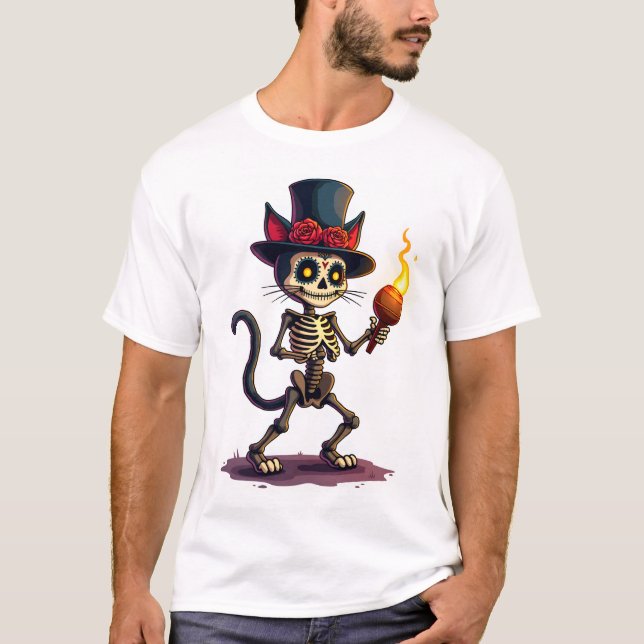 Skelettkatt-jamboree T Shirt (Framsida)