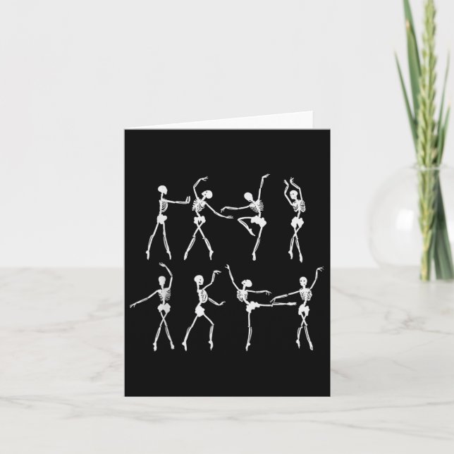Skelettkostym Ballerinor Balett Dans Söt Hall Kort (Framsida)