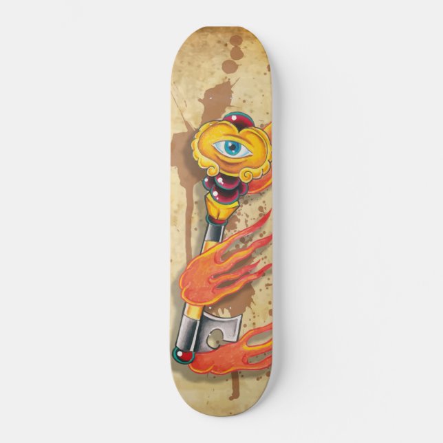 Skelettnyckel Skateboard Bräda 20,5 Cm (Framsida)