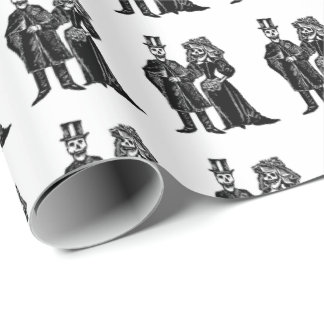Skelettpar - Presentpapper (Anpassa)