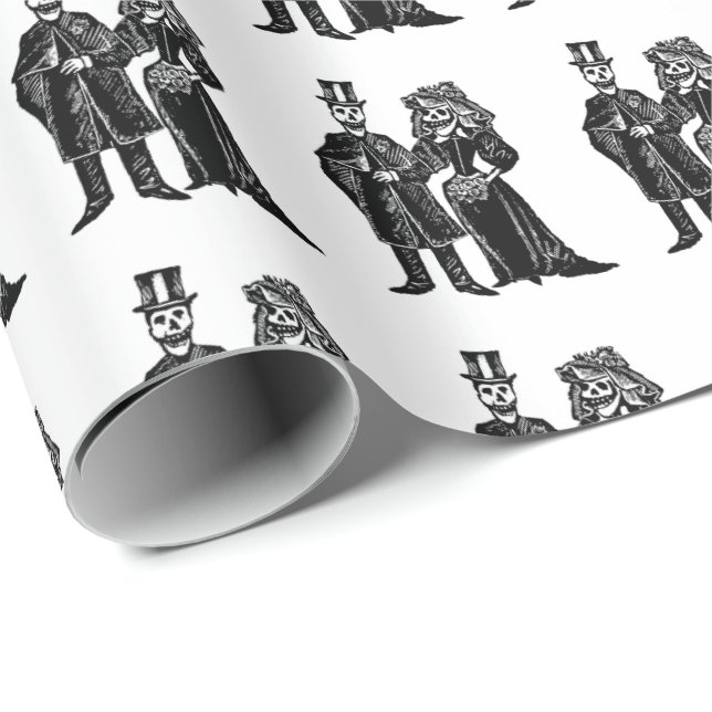 Skelettpar - Presentpapper (Anpassa) (Rullad Hörn)