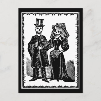 Skelettpar - vykort