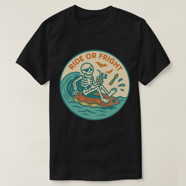 Skelettpirat sommar kuslig t shirt (Design framsida)