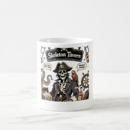 Skelettpiratkapten Vintage Serietidning Kaffemugg