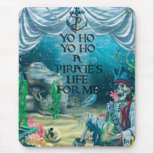 Skelettpiratskatt under havet musmatta