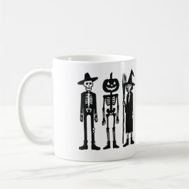 Skelettrio Halloween-mugg Kaffemugg
