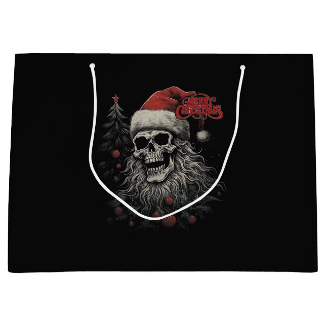 Skelettskalle Rolig God Jul Tomte Matchande (Framsidan)