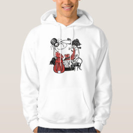 Skelettspindel & Röd Kanin Goth Terrarium Hoodie