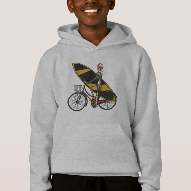 Skelettsurfare med surfbräda t shirt (Framsida)