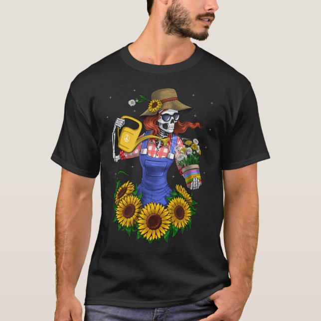Skelettväxter Trädgårdsmästare T Shirt (Framsida)