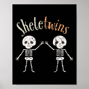 Skeletwins Småbarns Flickas Pojke Halloween Kostym Poster
