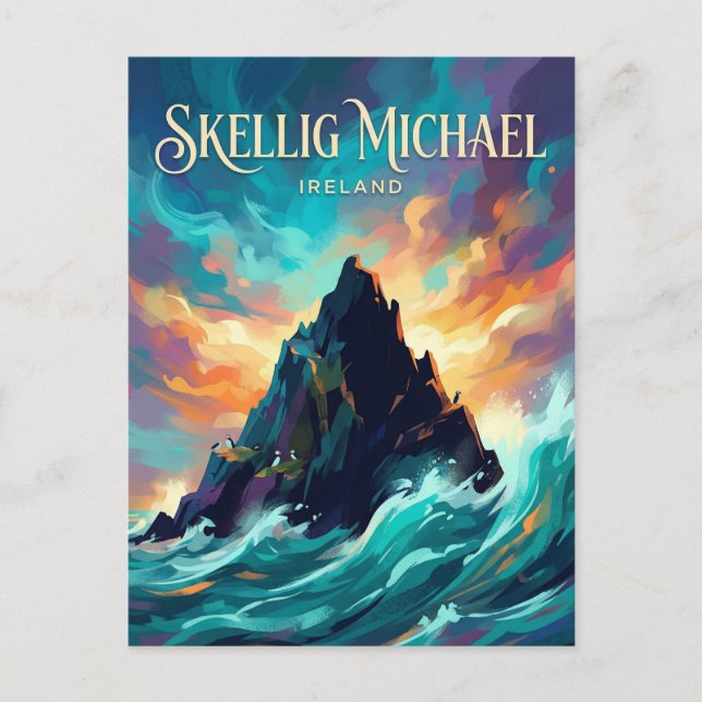 Skellig Michael Irland Vykort (Framsida)