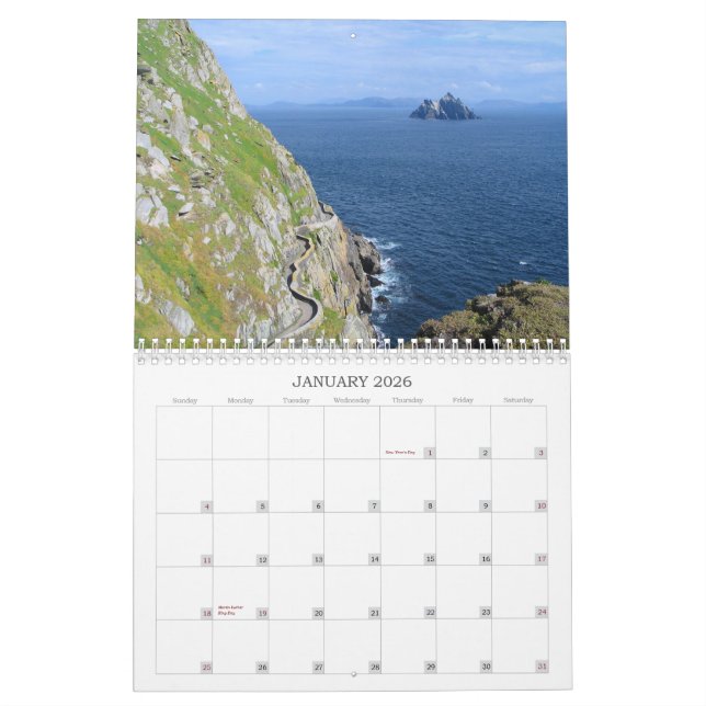 Skellig Michael kalender (Jan 2026)