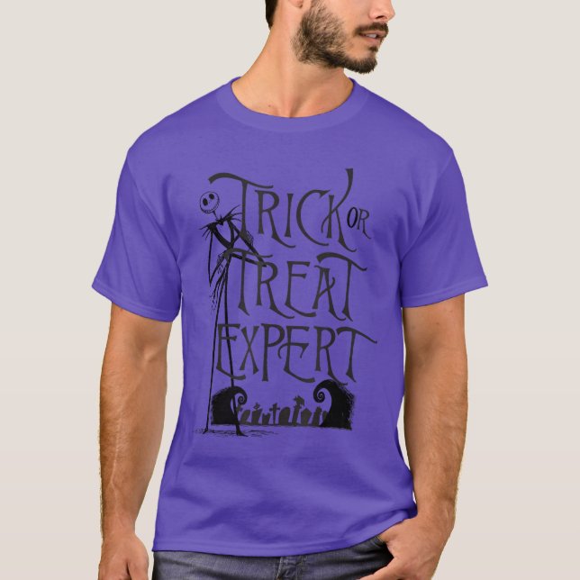 Skellington Trick or Treat Halloween T Shirt (Framsida)