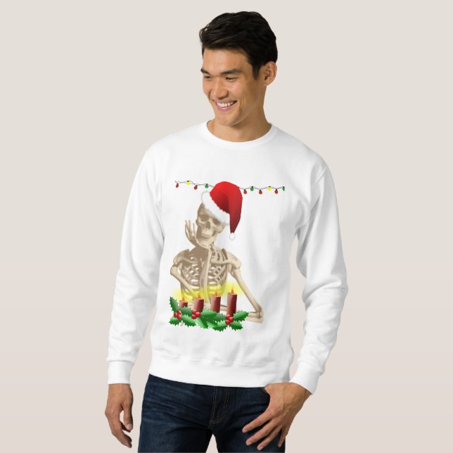 Skelmardrömskristmas manar-tröjor sweatshirt (Hel framsida)